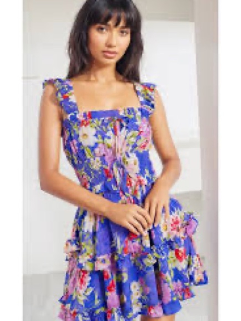 Yumi Kim Floral Print Ruffle Tiered “Sarah” Sundress